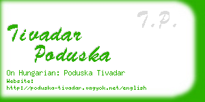 tivadar poduska business card